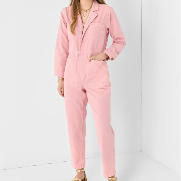 ALEX MILL  Women's Standard Zip Jumpsuit - Blush Pink - L - Picture 1 of 10